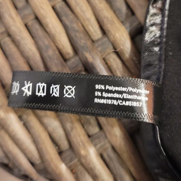 Body Rage rainbow flower faux leather cutout rave festival bra top pride S - Picture 7 of 9